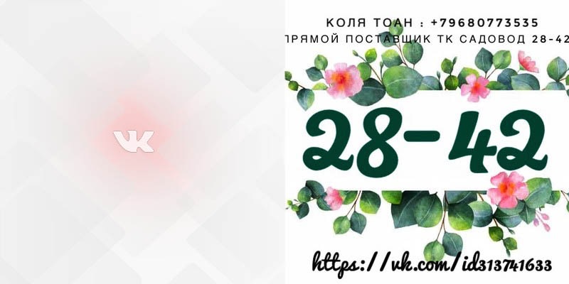 28 42 Коля Тоан садовод Вконтакте